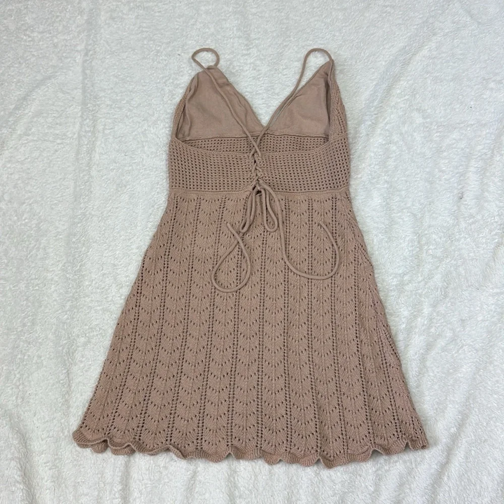 Reformation Junio open knit summer beach dress size medium - Picture 5 of 13